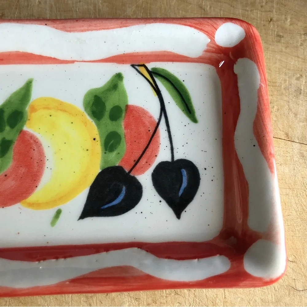 Crate & Barrel Debby Segura Vintage Small Fruit Appetizer Dessert Plate - Italy